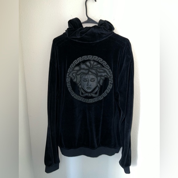 | Authentic Versace Velour Jacket | Color: Black | - Picture 2 of 6